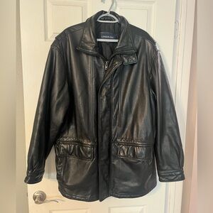 London Fog Leather Coat (Size Large)